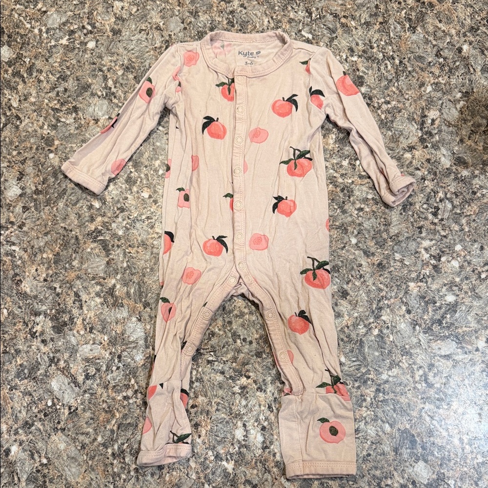 Kyte Baby Peach Snap Romper size 3-6 and 6-12 months
